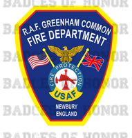 RAF Greenham Common Fire Department Decal