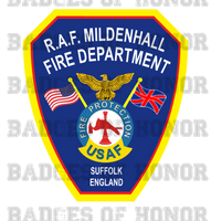 RAF Mildenhall Fire Department Decal 