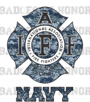 IAFF NAVY Camo Decal