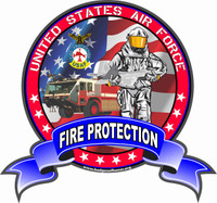 USAF Fire Protection Decal 