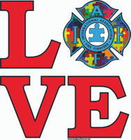 Firefighter Autism Love Shirt