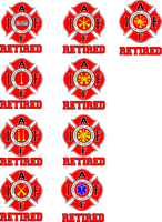 Retired Fire Department Rank Shirts