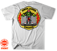 Unofficial Chicago Fire Department Firehouse 123 Tower Ladder Shirt v1