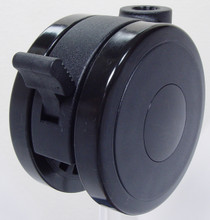 75mm 3" black riveted soft wheel caster with brake and many stems to choose from