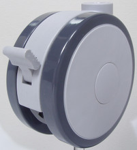 75mm 3" riveted gray soft wheel caster with brake with many stems to choose from