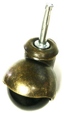 PVC hard plastic ball caster with antique finish and socket stem
