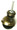PVC hard plastic ball caster with antique finish and socket stem