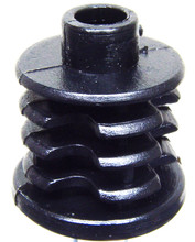 Caster socket for round tube