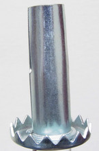 Metal caster socket for wood