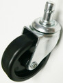 2.5" 2-1/2" poly wheel caster with 7/16" x 7/8" grip ring stem with brake or no brake
