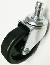 2.5" 2-1/2" poly wheel caster with 7/16" x 7/8" grip ring stem with brake or no brake