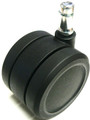 65mm soft wheel caster with 7/16" x 7/8" grip ring stem