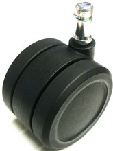 65mm soft wheel caster with 7/16" x 7/8" grip ring stem