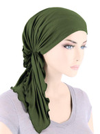 THE BELLA SCARF BAMBOO OLIVE GREEN