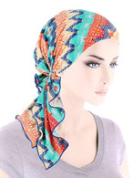 THE BELLA SCARF TROPICAL BLUE SUNSET
