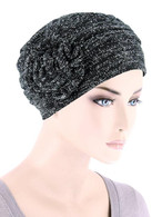 PLEATED WINTER HAT SPECKLED BLACK