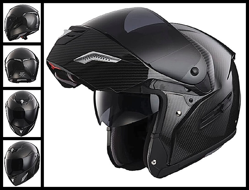 bmf 2 modular full face carbon fiber motorcycle helmet