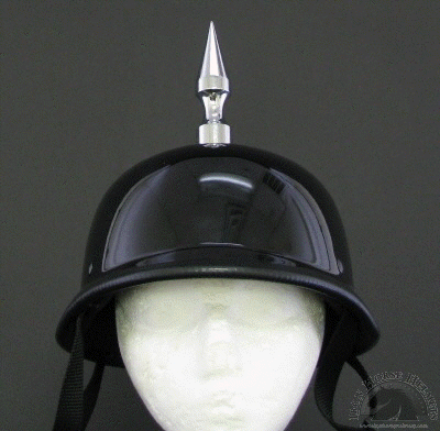 Novelty German Gloss with Metal Spike Motorcycle Helmet