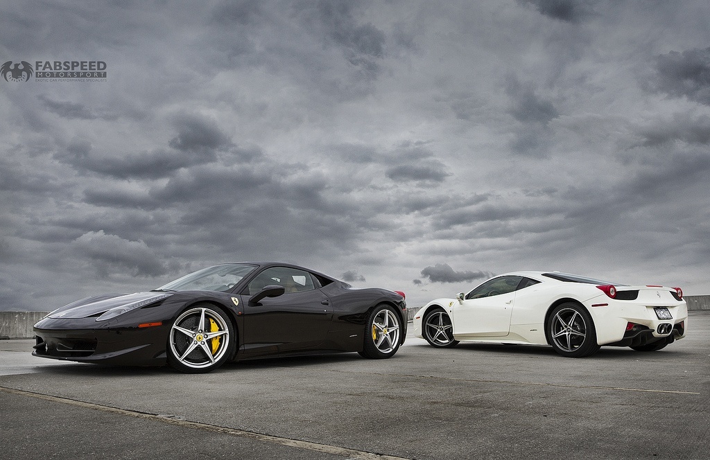 Two Ferrari 458's