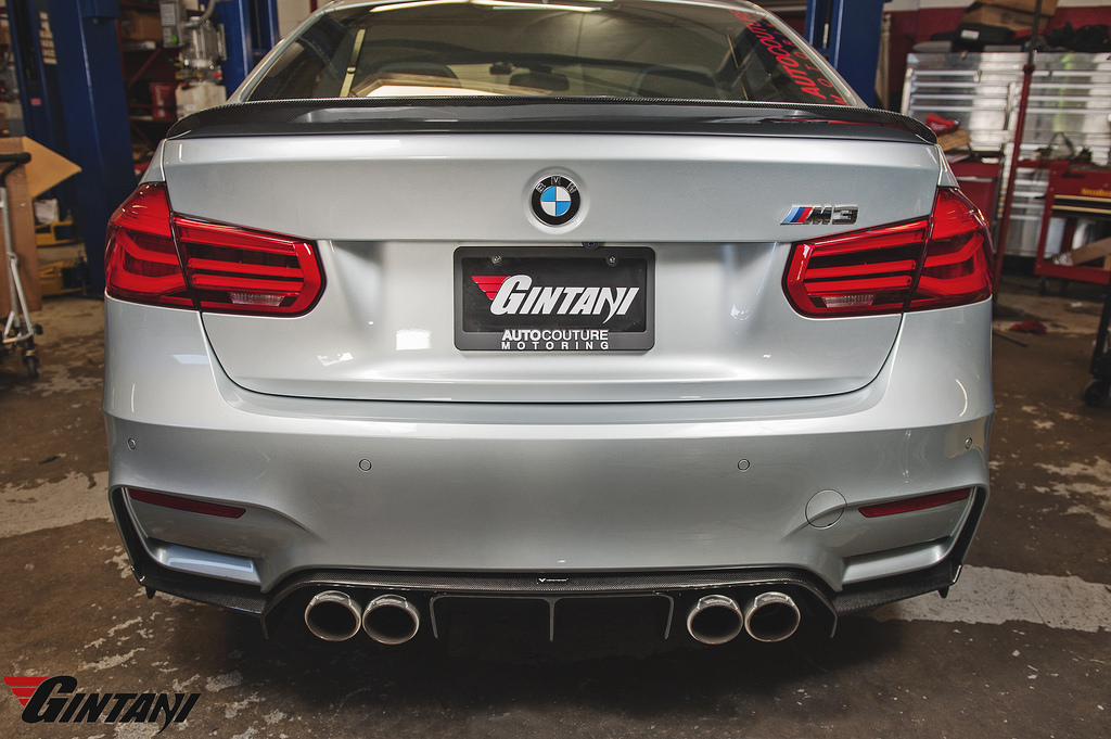 Gintani BMW m3 / m4 exhaust tip replacement. Available in black and silver finish