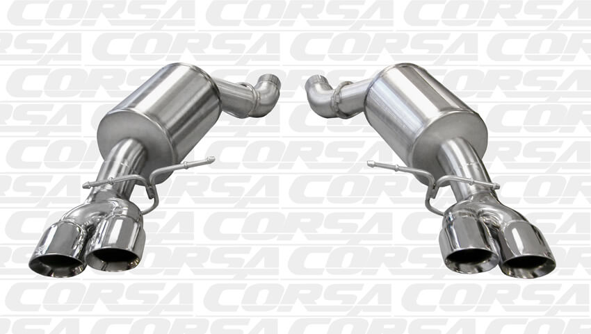 BMW Corsa E60 M5 axle back exhaust with polished and black tips