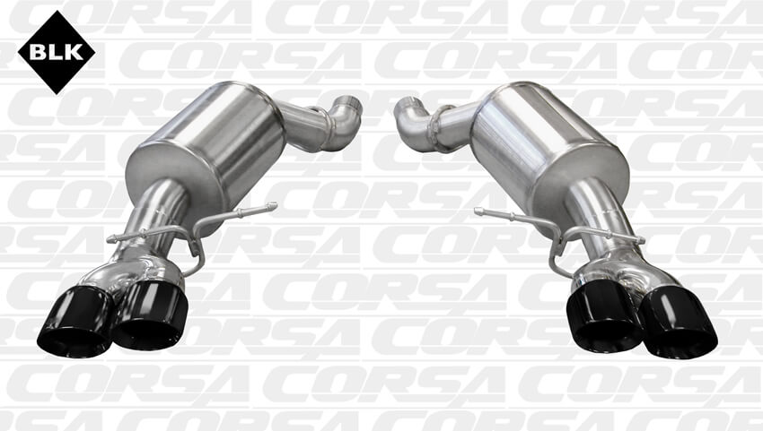 BMW Corsa E60 M5 axle back exhaust with polished and black tips