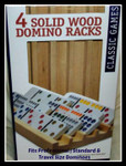 Set of four wood domino racks