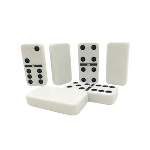 Double 6 Tournament Jumbo Size-Black Dots with Spinners