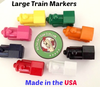 Eight LARGE train markers - Made in the USA