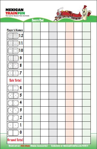 Details about  / Game Score Pad NEWMexican TrainChicken FootCards4 pads//200 sheets