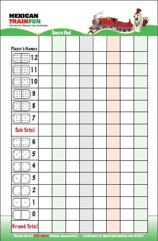 Details about / Game Score Pad NEWMexican TrainChicken FootCards4 pads//200 sheets