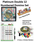 Double 12 Numbered Platinum Domino Set