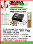 Double 18 numbered domino set with free shipping