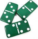 Tournament Jumbo size dominoes 6 with spinner -Green  Color come with maroon box 