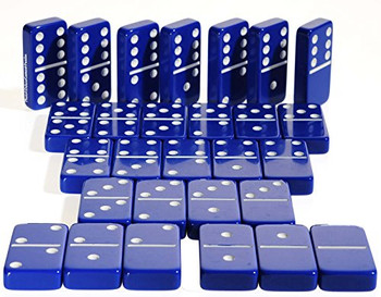 Jumbo dominoes double six blue