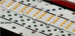 white dominoes colored dots-jumbo size