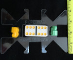 clear rectangular domino hub
