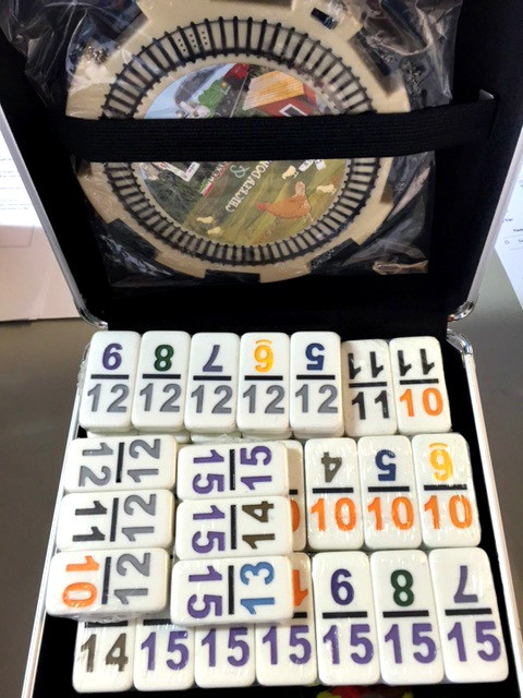 Mexican train set with numbers on sale