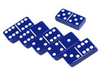 Double 6 Jumbo Size Dominoes without spinner -- Blue