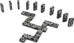 Double 6 Jumbo Tournament Size Dominoes without spinner -- Silver