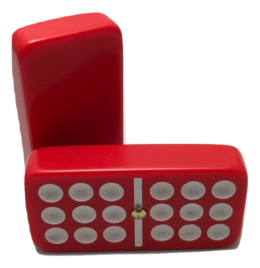 Tournament Red (Jumbo) Size Double Nine Dominoes With Spinner in