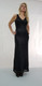 Stretch black sequin formal dress with sheer insert- image 4