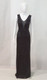 Stretch black sequin formal dress with sheer insert- image 1