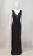 Stretch black sequin formal dress with sheer insert- image 2