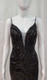 SEQUIN PATTERN DEEP V GLAMOROUS FORMAL GOWN - IMAGE 3