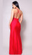 Red criss cross back formal dress with split - Image 3