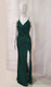 Emerald Dress with split formal evening sparkly gown Style EC33 - IMAGE 1