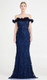 Off shoulder lace evening gown with neck detailing - Image 1