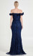 Off shoulder lace evening gown with neck detailing - Image 4