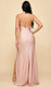 Rose cowl neck stretch satin wrap gown - Image 3